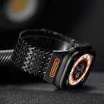 สายรัดนาฬิกา W-Type โครงกระดูกยาวสแตนเลสแม่เหล็ก สำหรับ Apple Watch 46mm / 49mm / 45mm / 44mm