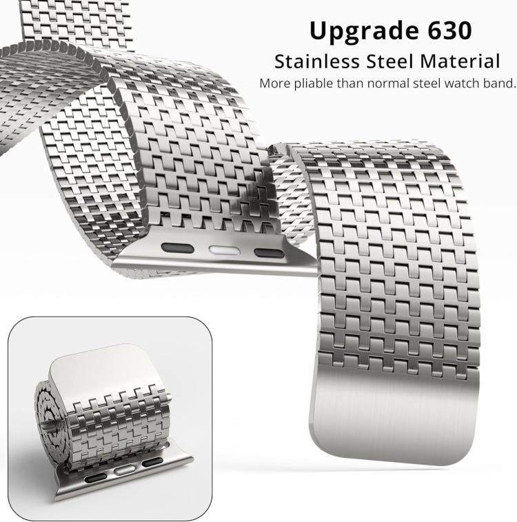 Pin-Chain Milanese Magnetic Watch Band, For Apple Watch 46mm / 49mm / 45mm / 44mm, For Apple Watch 42mm / 41mm / 40mm / 38mm