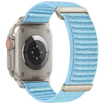 Two-section Mountain Pattern Hook And Loop Fastener Nylon Watch Band, For Apple Watch 46mm / 49mm / 45mm / 44mm, For Apple Watch 42mm / 41mm / 40mm / 38mm