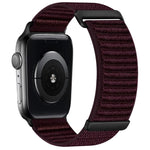 Two-section Mountain Pattern Hook And Loop Fastener Nylon Watch Band, For Apple Watch 46mm / 49mm / 45mm / 44mm, For Apple Watch 42mm / 41mm / 40mm / 38mm