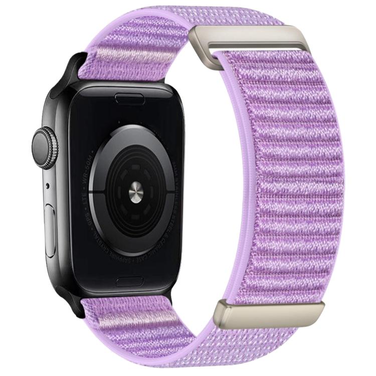 Two-section Mountain Pattern Hook And Loop Fastener Nylon Watch Band, For Apple Watch 46mm / 49mm / 45mm / 44mm, For Apple Watch 42mm / 41mm / 40mm / 38mm