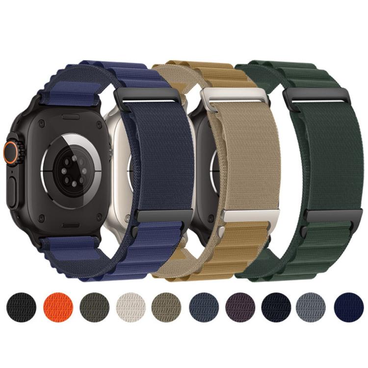 สายรัดนาฬิกา C Buckle Two-Section High Mountain Loop Nylon สำหรับ Apple Watch 46 มม. / 49 มม. / 45 มม. / 44 มม., สำหรับ Apple Watch 42 มม. / 41 มม. / 40 มม. / 38 มม.