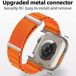 สายรัดนาฬิกา C Buckle Two-Section High Mountain Loop Nylon สำหรับ Apple Watch 46 มม. / 49 มม. / 45 มม. / 44 มม., สำหรับ Apple Watch 42 มม. / 41 มม. / 40 มม. / 38 มม.