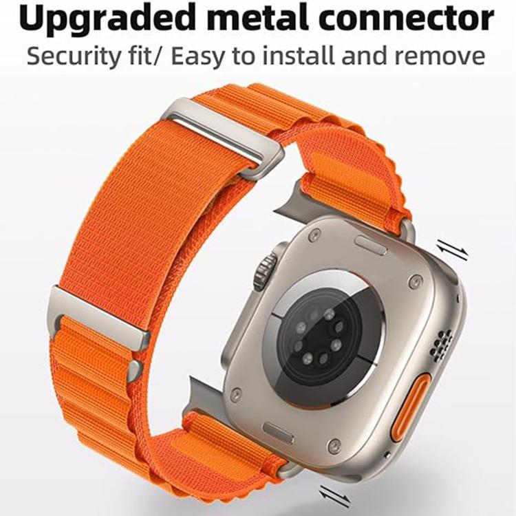 สายรัดนาฬิกา C Buckle Two-Section High Mountain Loop Nylon สำหรับ Apple Watch 46 มม. / 49 มม. / 45 มม. / 44 มม., สำหรับ Apple Watch 42 มม. / 41 มม. / 40 มม. / 38 มม.