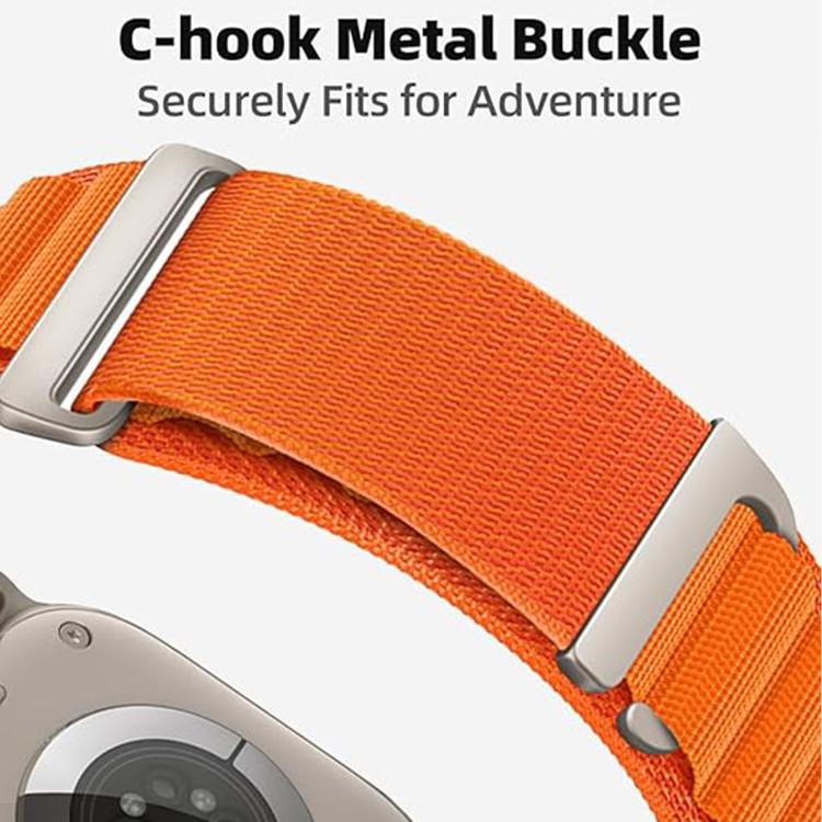 สายรัดนาฬิกา C Buckle Two-Section High Mountain Loop Nylon สำหรับ Apple Watch 46 มม. / 49 มม. / 45 มม. / 44 มม., สำหรับ Apple Watch 42 มม. / 41 มม. / 40 มม. / 38 มม.