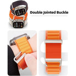 สายรัดนาฬิกา C Buckle Two-Section High Mountain Loop Nylon สำหรับ Apple Watch 46 มม. / 49 มม. / 45 มม. / 44 มม., สำหรับ Apple Watch 42 มม. / 41 มม. / 40 มม. / 38 มม.