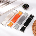 สายรัดนาฬิกา C Buckle Two-Section High Mountain Loop Nylon สำหรับ Apple Watch 46 มม. / 49 มม. / 45 มม. / 44 มม., สำหรับ Apple Watch 42 มม. / 41 มม. / 40 มม. / 38 มม.