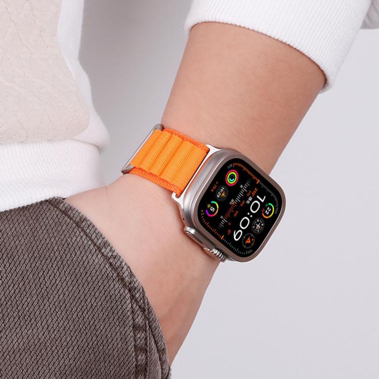 สายรัดนาฬิกา C Buckle Two-Section High Mountain Loop Nylon สำหรับ Apple Watch 46 มม. / 49 มม. / 45 มม. / 44 มม., สำหรับ Apple Watch 42 มม. / 41 มม. / 40 มม. / 38 มม.