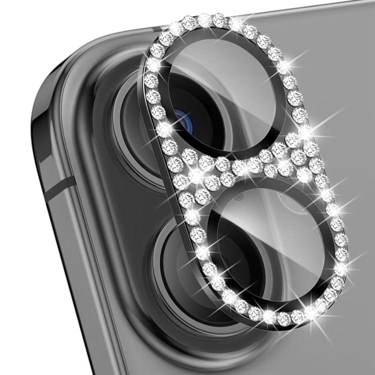 ENKAY Hat-Prince ฟิล์มกระจกนิรภัยเลนส์กล้องอลูมิเนียมอัลลอยเพชรกระพริบ สำหรับ iPhone 17 Pro Max, สำหรับ iPhone 17 Pro, สำหรับ iPhone 17