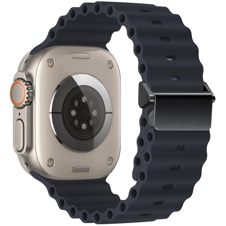 สายรัดนาฬิกา Magnetic Buckle Ocean Silicone รีเฟอร์บิช สำหรับ Apple Watch 46 มม. / 49 มม. / 45 มม. / 44 มม., สำหรับ Apple Watch 42 มม. / 41 มม. / 40 มม. / 38 มม.