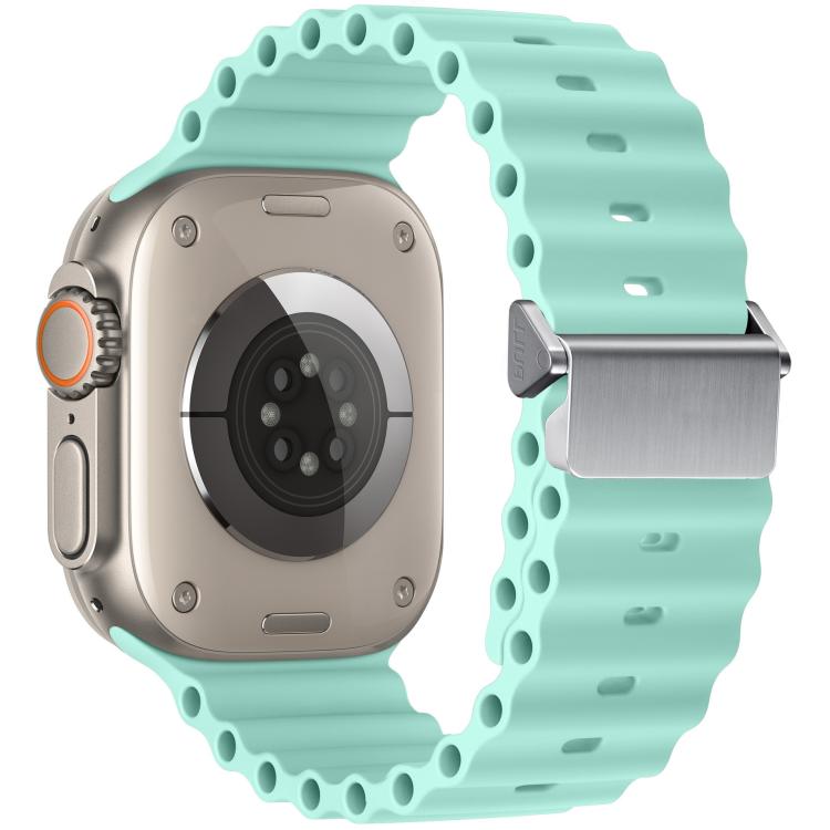 สายรัดนาฬิกา Magnetic Buckle Ocean Silicone รีเฟอร์บิช สำหรับ Apple Watch 46 มม. / 49 มม. / 45 มม. / 44 มม., สำหรับ Apple Watch 42 มม. / 41 มม. / 40 มม. / 38 มม.