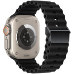 สายรัดนาฬิกา Magnetic Buckle Ocean Silicone รีเฟอร์บิช สำหรับ Apple Watch 46 มม. / 49 มม. / 45 มม. / 44 มม., สำหรับ Apple Watch 42 มม. / 41 มม. / 40 มม. / 38 มม.