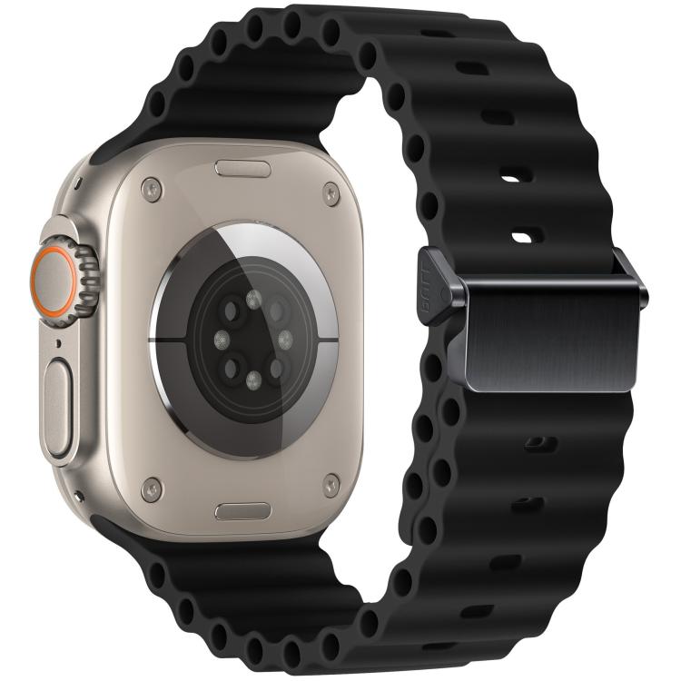 สายรัดนาฬิกา Magnetic Buckle Ocean Silicone รีเฟอร์บิช สำหรับ Apple Watch 46 มม. / 49 มม. / 45 มม. / 44 มม., สำหรับ Apple Watch 42 มม. / 41 มม. / 40 มม. / 38 มม.