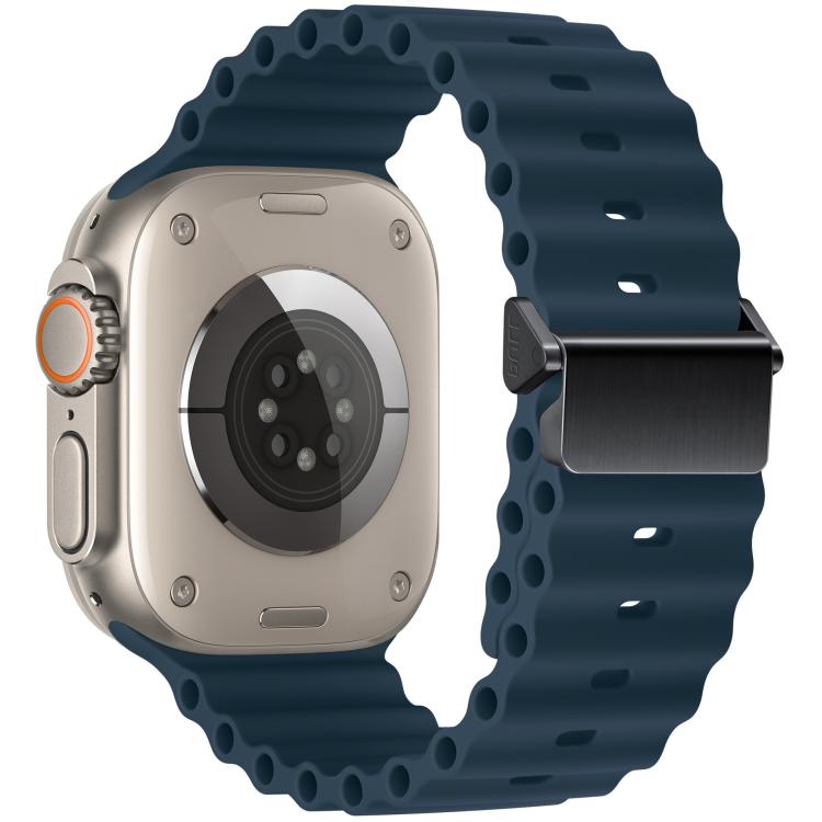 สายรัดนาฬิกา Magnetic Buckle Ocean Silicone รีเฟอร์บิช สำหรับ Apple Watch 46 มม. / 49 มม. / 45 มม. / 44 มม., สำหรับ Apple Watch 42 มม. / 41 มม. / 40 มม. / 38 มม.