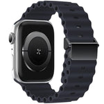 สายรัดนาฬิกา Magnetic Buckle Ocean Silicone รีเฟอร์บิช สำหรับ Apple Watch 46 มม. / 49 มม. / 45 มม. / 44 มม., สำหรับ Apple Watch 42 มม. / 41 มม. / 40 มม. / 38 มม.