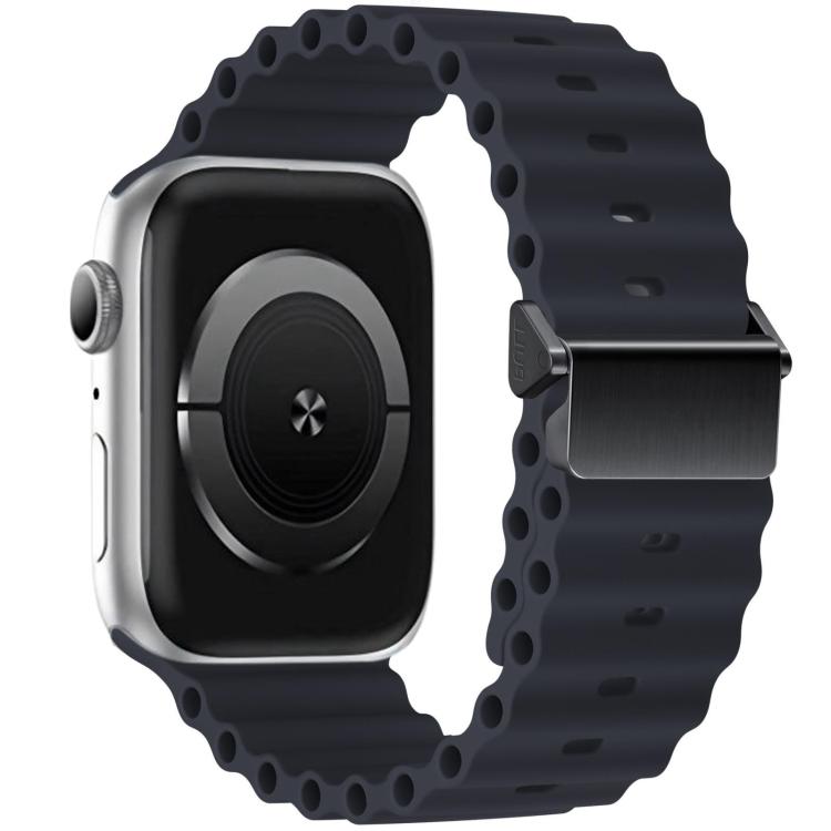 สายรัดนาฬิกา Magnetic Buckle Ocean Silicone รีเฟอร์บิช สำหรับ Apple Watch 46 มม. / 49 มม. / 45 มม. / 44 มม., สำหรับ Apple Watch 42 มม. / 41 มม. / 40 มม. / 38 มม.