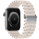 สายรัดนาฬิกา Magnetic Buckle Ocean Silicone รีเฟอร์บิช สำหรับ Apple Watch 46 มม. / 49 มม. / 45 มม. / 44 มม., สำหรับ Apple Watch 42 มม. / 41 มม. / 40 มม. / 38 มม.