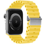 สายรัดนาฬิกา Magnetic Buckle Ocean Silicone รีเฟอร์บิช สำหรับ Apple Watch 46 มม. / 49 มม. / 45 มม. / 44 มม., สำหรับ Apple Watch 42 มม. / 41 มม. / 40 มม. / 38 มม.
