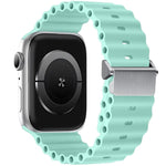 สายรัดนาฬิกา Magnetic Buckle Ocean Silicone รีเฟอร์บิช สำหรับ Apple Watch 46 มม. / 49 มม. / 45 มม. / 44 มม., สำหรับ Apple Watch 42 มม. / 41 มม. / 40 มม. / 38 มม.