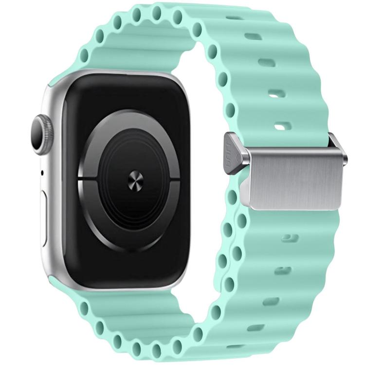 สายรัดนาฬิกา Magnetic Buckle Ocean Silicone รีเฟอร์บิช สำหรับ Apple Watch 46 มม. / 49 มม. / 45 มม. / 44 มม., สำหรับ Apple Watch 42 มม. / 41 มม. / 40 มม. / 38 มม.