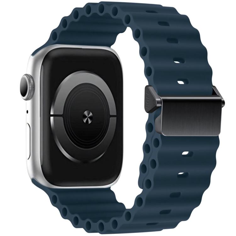 สายรัดนาฬิกา Magnetic Buckle Ocean Silicone รีเฟอร์บิช สำหรับ Apple Watch 46 มม. / 49 มม. / 45 มม. / 44 มม., สำหรับ Apple Watch 42 มม. / 41 มม. / 40 มม. / 38 มม.