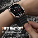 สายรัดนาฬิกา Magnetic Buckle Ocean Silicone รีเฟอร์บิช สำหรับ Apple Watch 46 มม. / 49 มม. / 45 มม. / 44 มม., สำหรับ Apple Watch 42 มม. / 41 มม. / 40 มม. / 38 มม.