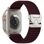 สายรัดนาฬิกาไนลอนลายภูเขาทอพร้อมปลายโลหะหัวเข็มขัดร่มชูชีพ สำหรับ Apple Watch 46mm / 49mm / 45mm / 44mm, สำหรับ Apple Watch 42mm / 41mm / 40mm / 38mm