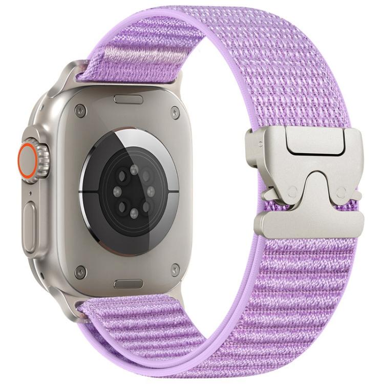 สายรัดนาฬิกาไนลอนลายภูเขาทอพร้อมปลายโลหะหัวเข็มขัดร่มชูชีพ สำหรับ Apple Watch 46mm / 49mm / 45mm / 44mm, สำหรับ Apple Watch 42mm / 41mm / 40mm / 38mm