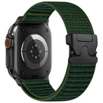 สายรัดนาฬิกาไนลอนลายภูเขาทอพร้อมปลายโลหะหัวเข็มขัดร่มชูชีพ สำหรับ Apple Watch 46mm / 49mm / 45mm / 44mm, สำหรับ Apple Watch 42mm / 41mm / 40mm / 38mm