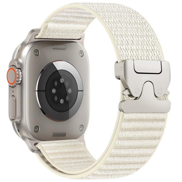 สายรัดนาฬิกาไนลอนลายภูเขาทอพร้อมปลายโลหะหัวเข็มขัดร่มชูชีพ สำหรับ Apple Watch 46mm / 49mm / 45mm / 44mm, สำหรับ Apple Watch 42mm / 41mm / 40mm / 38mm
