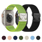 สายรัดนาฬิกาไนลอนลายภูเขาทอพร้อมปลายโลหะหัวเข็มขัดร่มชูชีพ สำหรับ Apple Watch 46mm / 49mm / 45mm / 44mm, สำหรับ Apple Watch 42mm / 41mm / 40mm / 38mm
