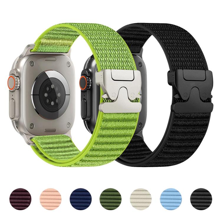 สายรัดนาฬิกาไนลอนลายภูเขาทอพร้อมปลายโลหะหัวเข็มขัดร่มชูชีพ สำหรับ Apple Watch 46mm / 49mm / 45mm / 44mm, สำหรับ Apple Watch 42mm / 41mm / 40mm / 38mm
