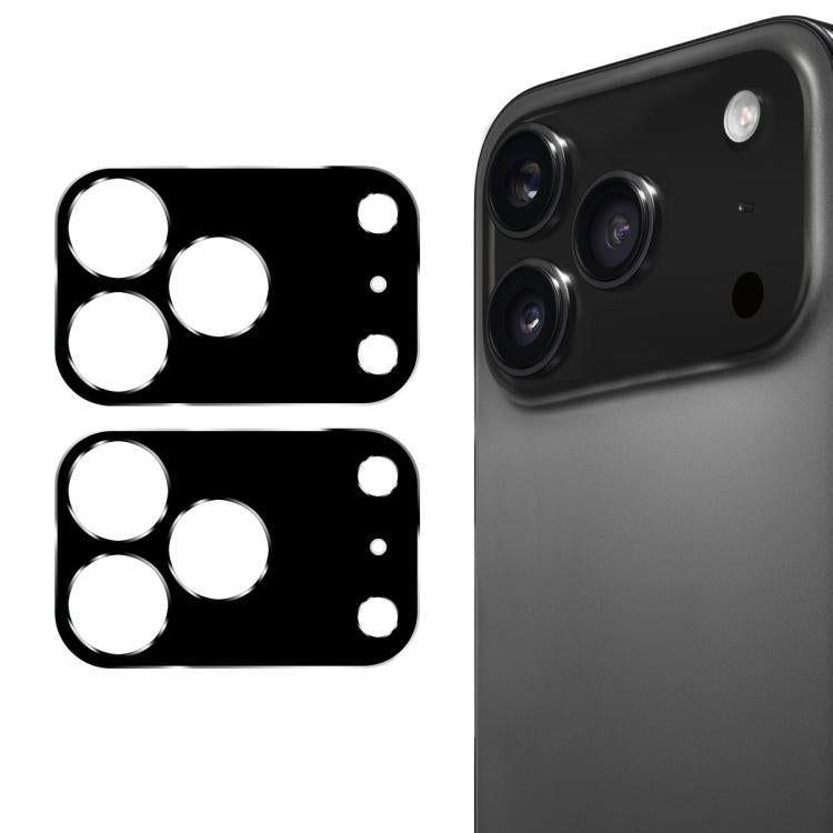 ฟิล์มกระจกนิรภัยเลนส์กล้องหลัง ENKAY Hat-Prince สีดำ 9H 2 ชิ้น สำหรับ iPhone 17 Pro Max, สำหรับ iPhone 17 Pro, สำหรับ iPhone 17, สำหรับ iPhone Air