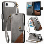 เคสโทรศัพท์หนังวีแกนแบบกระเป๋าใส่ซิปผสมพร้อมสายคล้อง, สำหรับ iPhone 17 Pro Max, สำหรับ iPhone 17 Pro, สำหรับ iPhone 17, สำหรับ iPhone Air, สำหรับ iPhone 16 Pro Max, สำหรับ iPhone 16 Pro, สำหรับ iPhone 16 Plus, สำหรับ iPhone 16