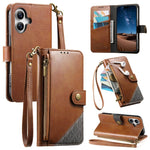 เคสโทรศัพท์หนังวีแกนแบบกระเป๋าใส่ซิปผสมพร้อมสายคล้อง, สำหรับ iPhone 17 Pro Max, สำหรับ iPhone 17 Pro, สำหรับ iPhone 17, สำหรับ iPhone Air, สำหรับ iPhone 16 Pro Max, สำหรับ iPhone 16 Pro, สำหรับ iPhone 16 Plus, สำหรับ iPhone 16