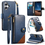 เคสโทรศัพท์หนังวีแกนแบบกระเป๋าใส่ซิปผสมพร้อมสายคล้อง, สำหรับ iPhone 17 Pro Max, สำหรับ iPhone 17 Pro, สำหรับ iPhone 17, สำหรับ iPhone Air, สำหรับ iPhone 16 Pro Max, สำหรับ iPhone 16 Pro, สำหรับ iPhone 16 Plus, สำหรับ iPhone 16