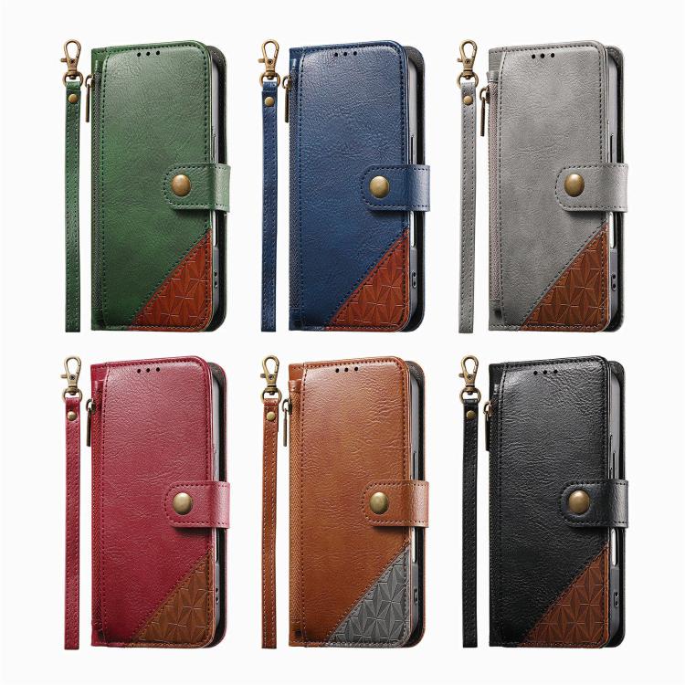 เคสโทรศัพท์หนังวีแกนแบบกระเป๋าใส่ซิปผสมพร้อมสายคล้อง, สำหรับ iPhone 17 Pro Max, สำหรับ iPhone 17 Pro, สำหรับ iPhone 17, สำหรับ iPhone Air, สำหรับ iPhone 16 Pro Max, สำหรับ iPhone 16 Pro, สำหรับ iPhone 16 Plus, สำหรับ iPhone 16