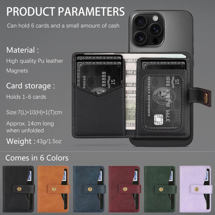 Bond Wallet Ring Magnetic Leather Card Holder