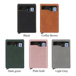 Magnetic Alloy Ring Vegan Leather Card Bag
