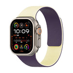 สายรัดนาฬิกาซิลิโคนแม่เหล็กลายลิ้นจี่สีตัด สำหรับ Apple Watch 46mm / 49mm / 45mm / 44mm, สำหรับ Apple Watch 42mm / 41mm / 40mm / 38mm