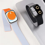 สายรัดนาฬิกาซิลิโคนแม่เหล็กลายลิ้นจี่สีตัด สำหรับ Apple Watch 46mm / 49mm / 45mm / 44mm, สำหรับ Apple Watch 42mm / 41mm / 40mm / 38mm