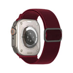 สายรัดนาฬิกาไนลอนยืดหยุ่นพร้อมหัวเข็มขัด D-ring ลายเส้นทแยงมุม สำหรับ Apple Watch ขนาด 46 มม. / 49 มม. / 45 มม. / 44 มม., สำหรับ Apple Watch ขนาด 42 มม. / 41 มม. / 40 มม. / 38 มม.