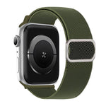 สายรัดนาฬิกาไนลอนยืดหยุ่นพร้อมหัวเข็มขัด D-ring ลายเส้นทแยงมุม สำหรับ Apple Watch ขนาด 46 มม. / 49 มม. / 45 มม. / 44 มม., สำหรับ Apple Watch ขนาด 42 มม. / 41 มม. / 40 มม. / 38 มม.