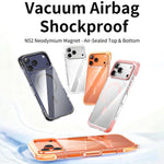 เคสโทรศัพท์อะคริลิกแม่เหล็กถุงลมนิรภัยใสสุญญากาศ สำหรับ iPhone 17 Pro Max, สำหรับ iPhone 17 Pro, สำหรับ iPhone 17