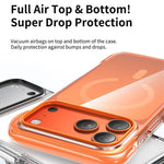 เคสโทรศัพท์อะคริลิกแม่เหล็กถุงลมนิรภัยใสสุญญากาศ สำหรับ iPhone 17 Pro Max, สำหรับ iPhone 17 Pro, สำหรับ iPhone 17