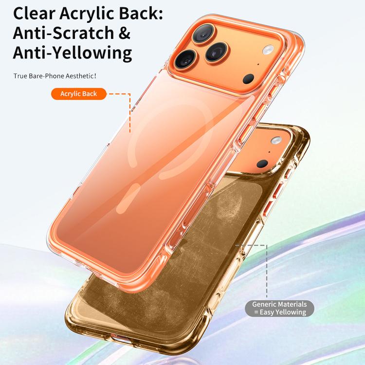 เคสโทรศัพท์อะคริลิกแม่เหล็กถุงลมนิรภัยใสสุญญากาศ สำหรับ iPhone 17 Pro Max, สำหรับ iPhone 17 Pro, สำหรับ iPhone 17