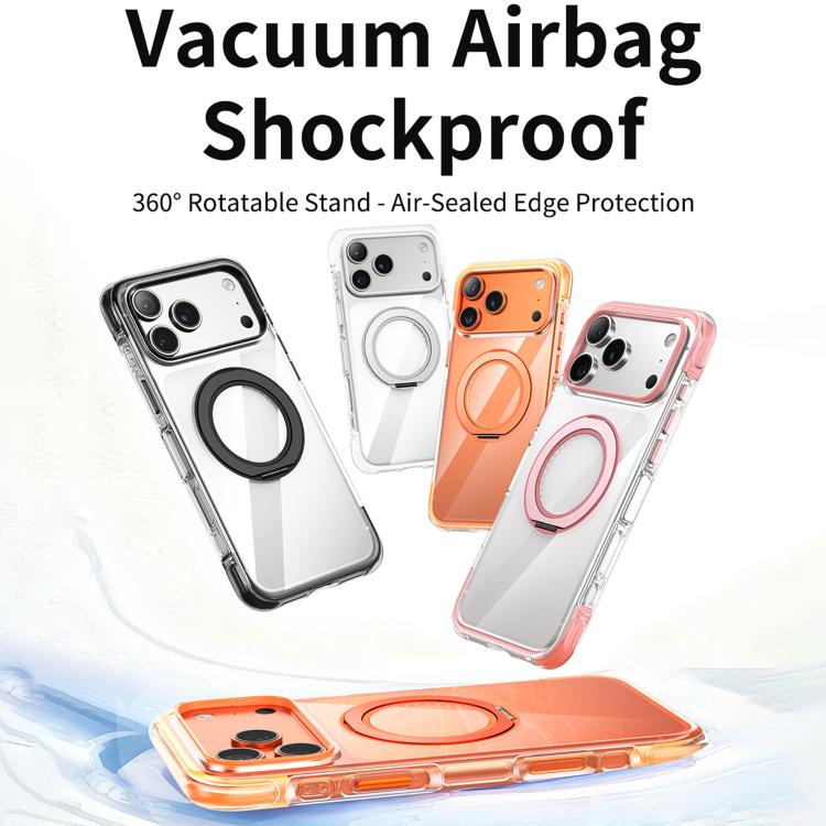 เคสโทรศัพท์อะคริลิกแม่เหล็กถุงลมนิรภัยหมุนได้สุญญากาศ สำหรับ iPhone 17 Pro Max, สำหรับ iPhone 17 Pro, สำหรับ iPhone 17