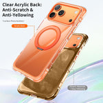 เคสโทรศัพท์อะคริลิกแม่เหล็กถุงลมนิรภัยหมุนได้สุญญากาศ สำหรับ iPhone 17 Pro Max, สำหรับ iPhone 17 Pro, สำหรับ iPhone 17