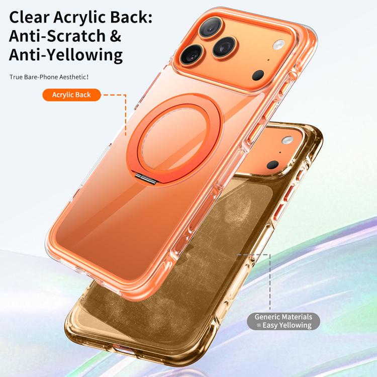 เคสโทรศัพท์อะคริลิกแม่เหล็กถุงลมนิรภัยหมุนได้สุญญากาศ สำหรับ iPhone 17 Pro Max, สำหรับ iPhone 17 Pro, สำหรับ iPhone 17