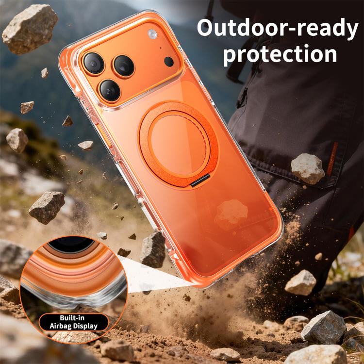 เคสโทรศัพท์อะคริลิกแม่เหล็กถุงลมนิรภัยหมุนได้สุญญากาศ สำหรับ iPhone 17 Pro Max, สำหรับ iPhone 17 Pro, สำหรับ iPhone 17